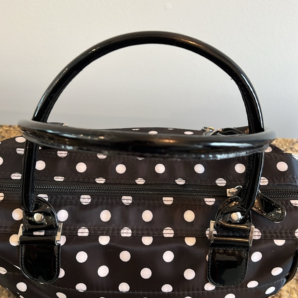 CABOODLES Polka Dot Black and White Make Up Bag - Picture 5 of 14